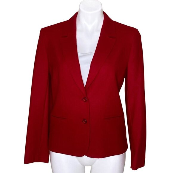 Pendleton Vintage Red 100% Virgin Wool Blazer, Long Sleeves Women's Size 12 - Picture 1 of 10